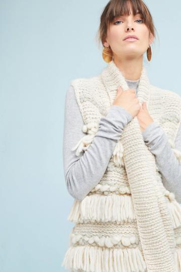 Sunwoven Hand-knit Fringe Vest