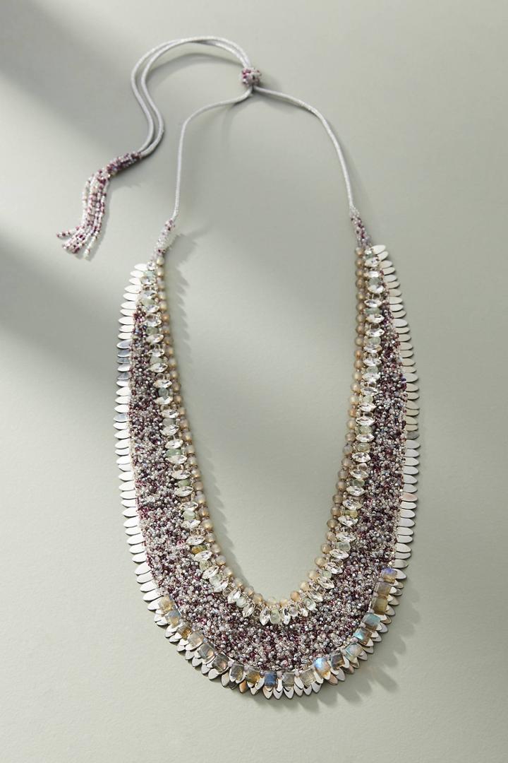 Deepa Lavender Mermaid Statement Necklace