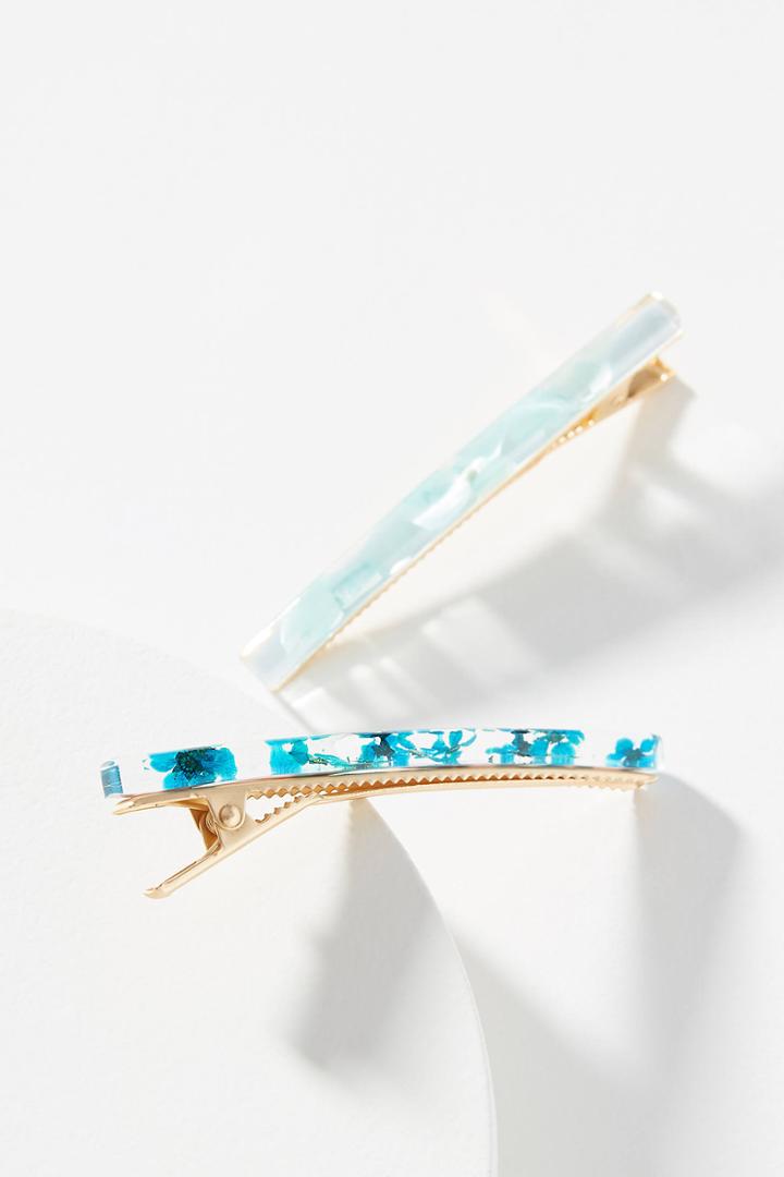 Anthropologie Spring Flower Hair Clip Set