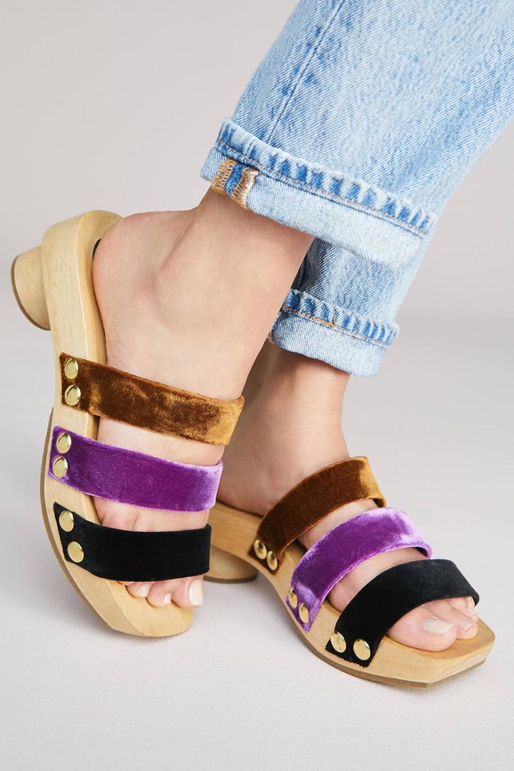 Rachel Comey Camus Velvet Clog Sandals