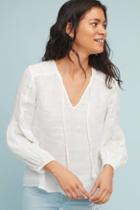 Maeve Stacy Linen Peasant Top