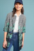 Eva Franco Floral & Houndstooth Coat