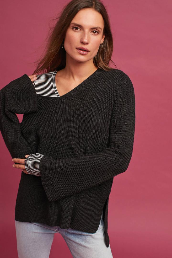 Velvet By Graham & Spencer Hallie Bell-sleeve Pullover
