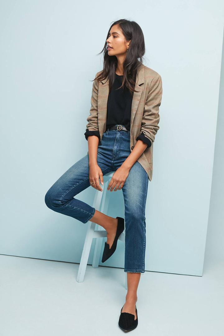 Amo Vintage High-rise Straight Cropped Jeans