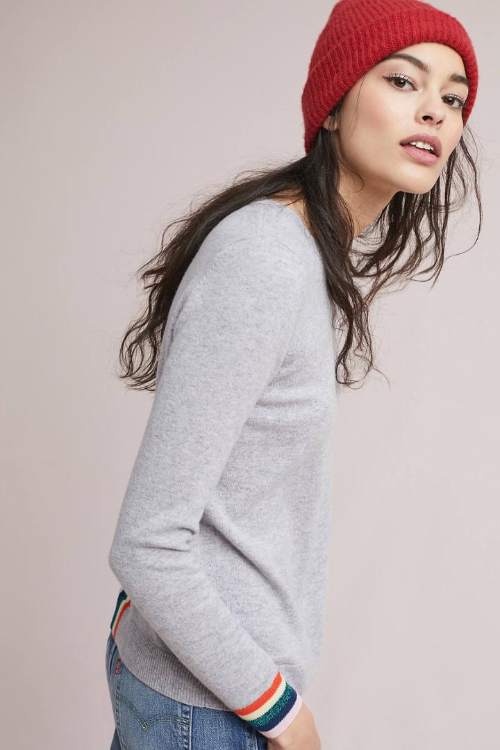 Needle Varsity Cashmere Pullover