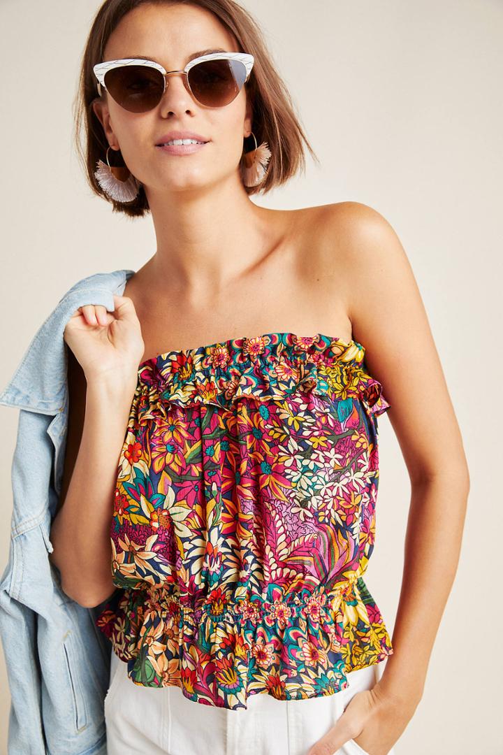 Maeve Adelaide Strapless Blouse