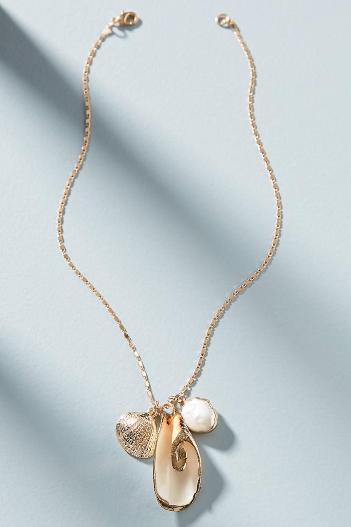 Anthropologie Collecting Shells Pendant Necklace