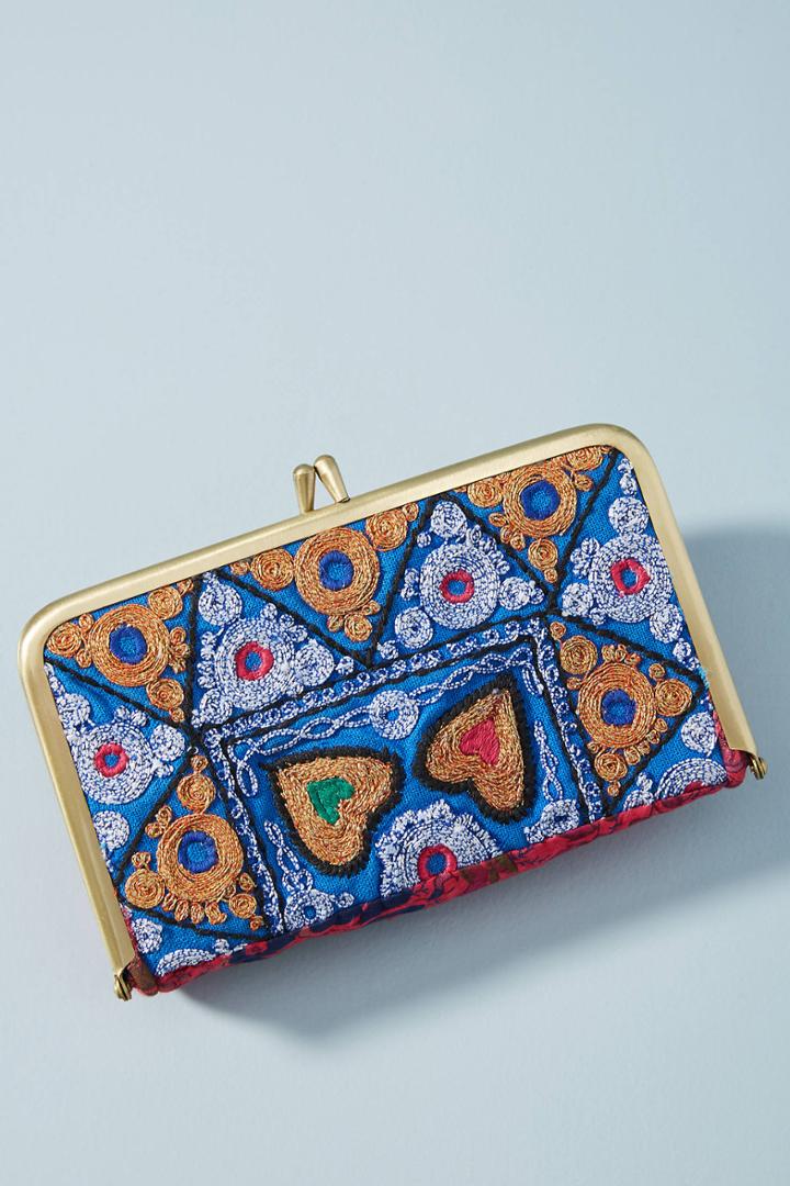 Anthropologie Moroccan Tile Print Clutch