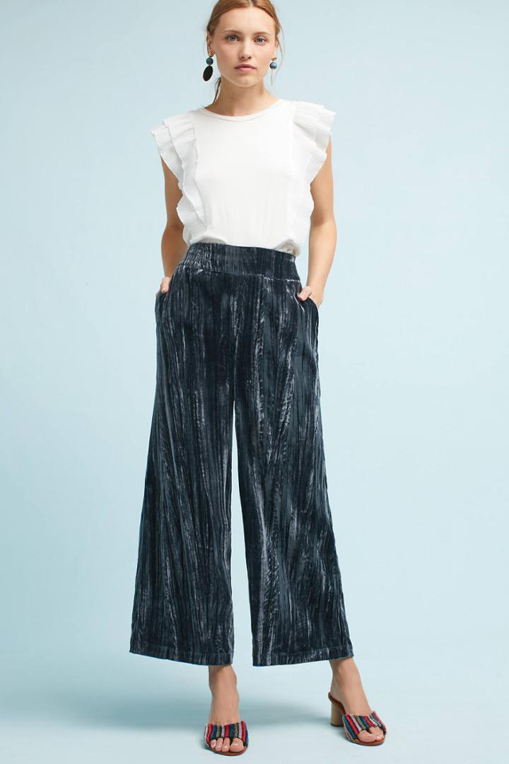 34n 118w Wide-leg Velvet Pants