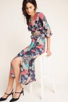 Kachel Hallie Abstract Floral Midi Skirt