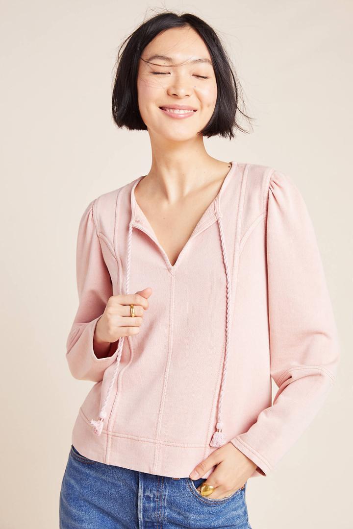 Maeve Jeanne Puff-sleeved Pullover