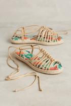 Anthropologie Vicenza Knotted Print Sandals