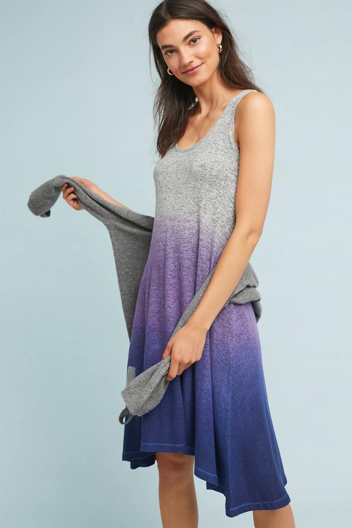 Saturday/sunday Ombre-striped Brushed Fleece Dress