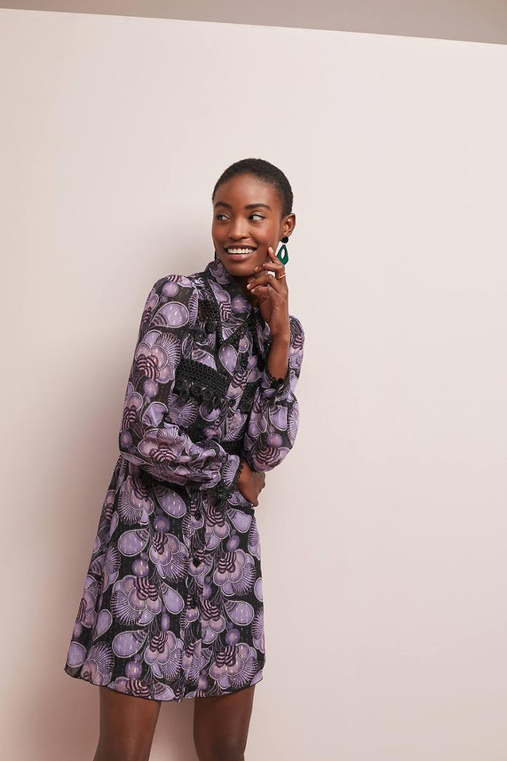 Anna Sui Metallic Shirtdress