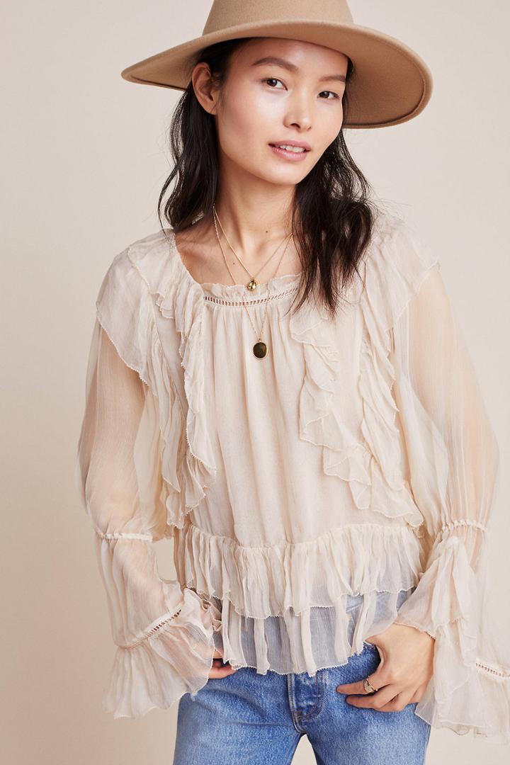 Love Sam Antoinette Ruffled Blouse