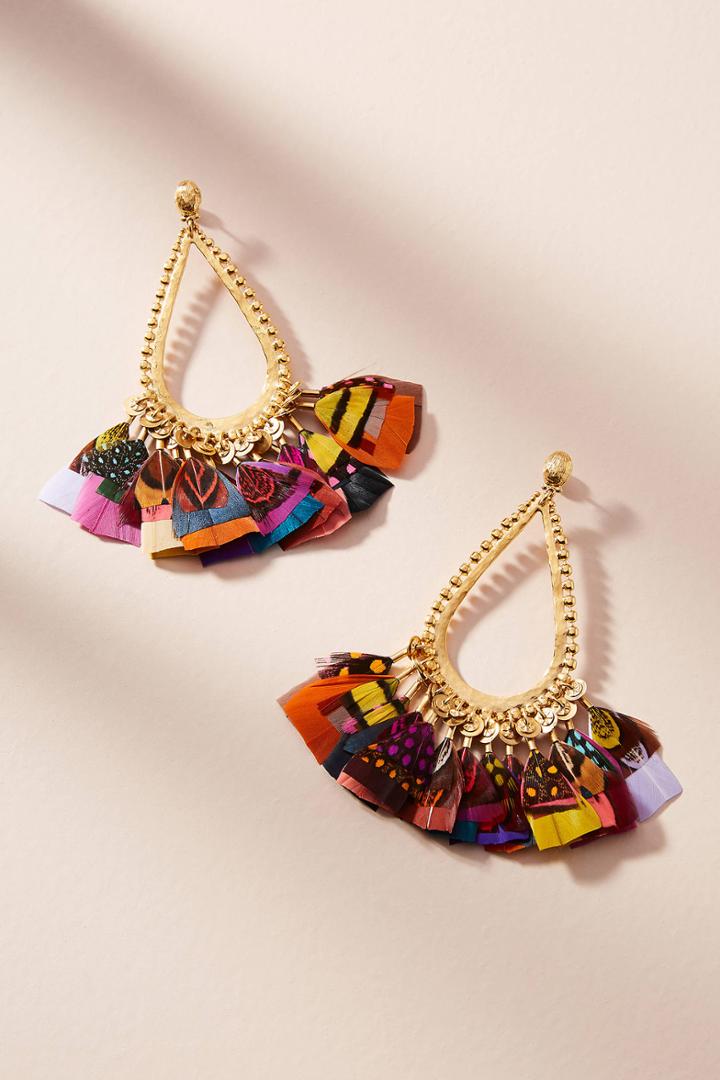 Gas Bijoux Abibi Feather Drop Earrings