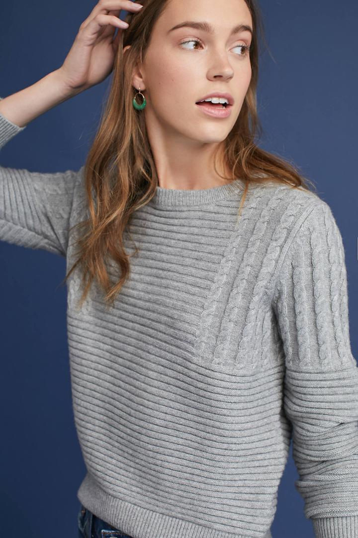 Heartloom Cabled Crew Neck Pullover