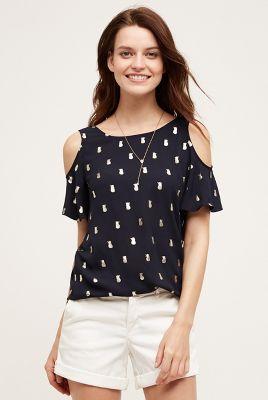 Cooper & Ella Pina Open-shoulder Tee