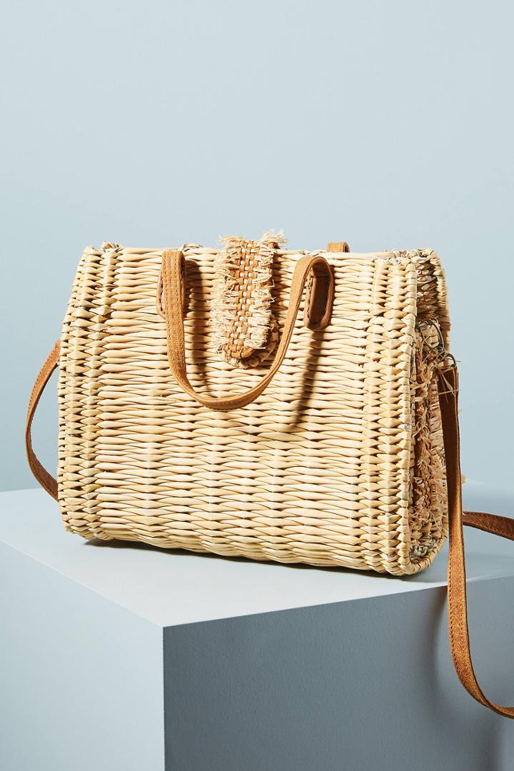 En Shalla Raffia Tote Bag