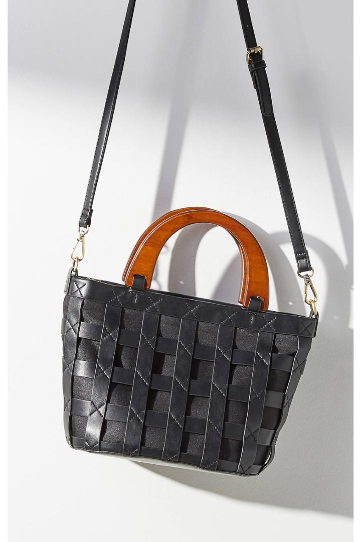 Anthropologie Marina Woven Mini Tote Bag