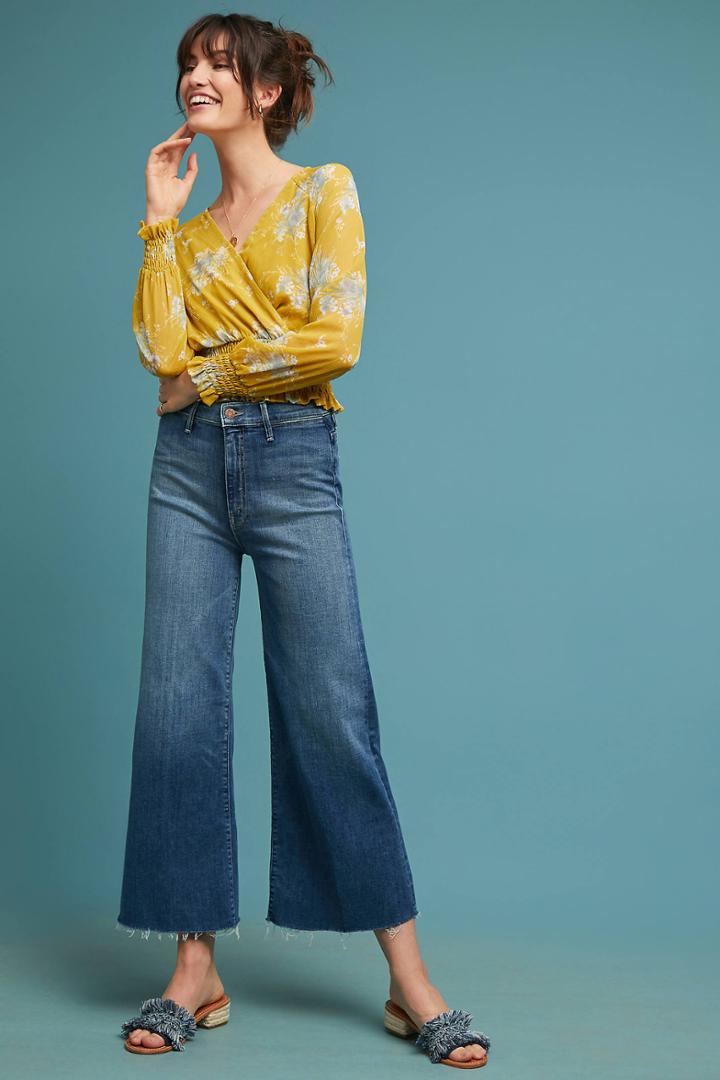 Mother The Swooner Roller Ultra High-rise Cropped Jeans