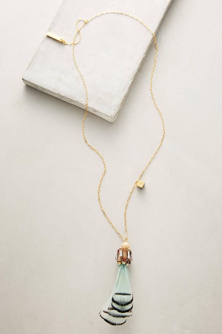 Nocturne Tash Feather Pendant Necklace