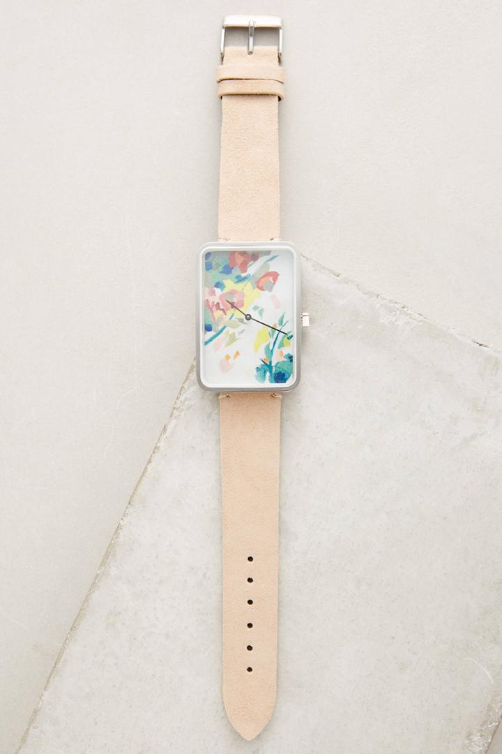 Anthropologie Multicolor Floral Print Watch