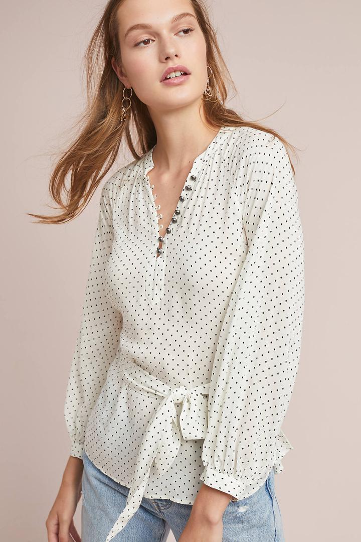 Maeve Lucy Polka Dot Blouse