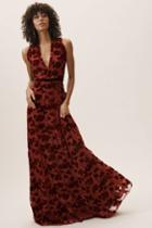 Anthropologie Yara Velvet Burnout Wedding Guest Dress