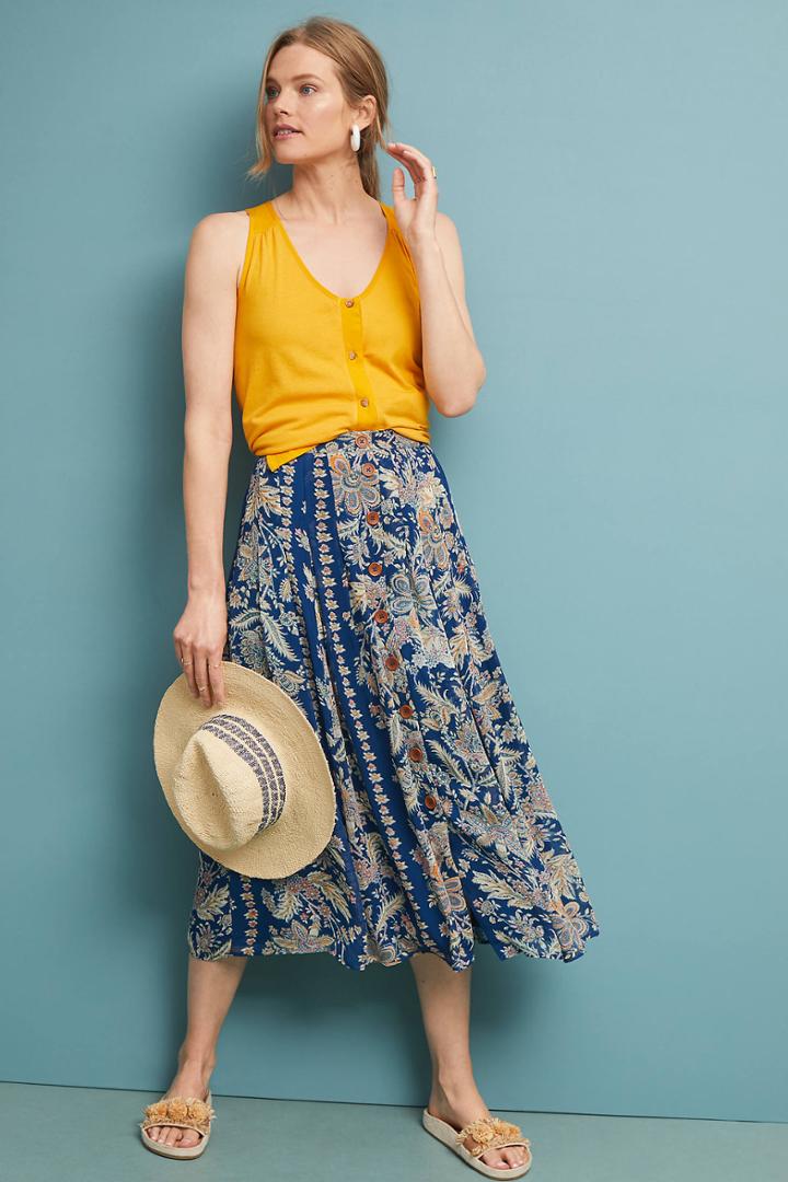 Anthropologie Nekoma Pleated Skirt