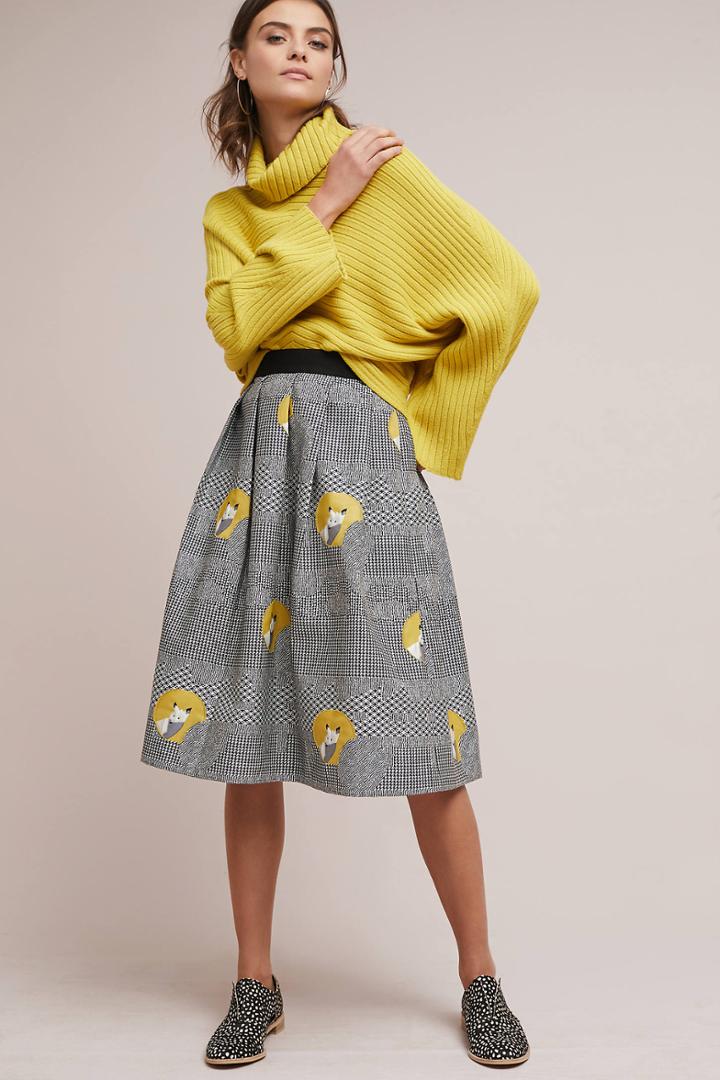 Eva Franco Foxy Houndstooth Skirt