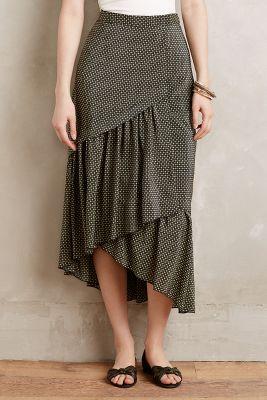 Hd In Paris Tiered Silk Midi Skirt