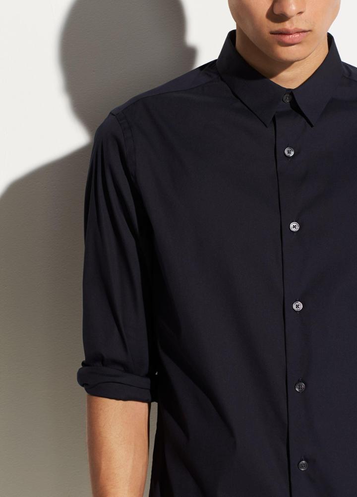 Vince Exclusive / Stretch-poplin Long Sleeve