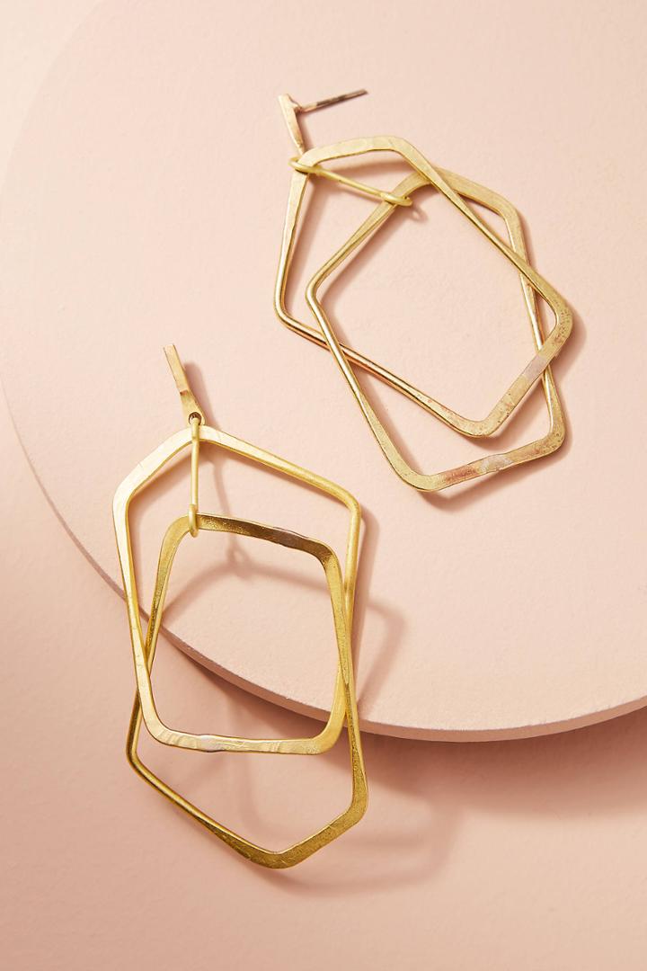 Sibilia Davinci Pentagon Hoop Earrings