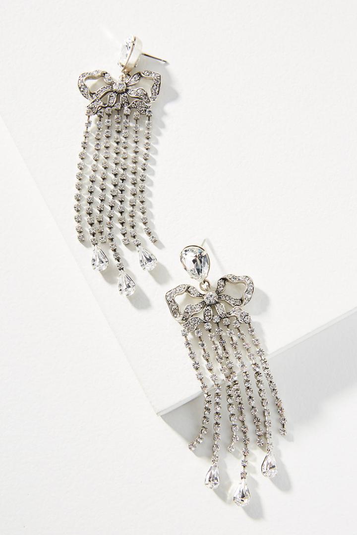 Anthropologie Chantel Bow Drop Earrings