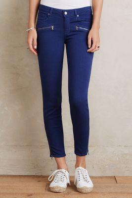 Paige Jane Zip Skinny Jeans Aruba Blue