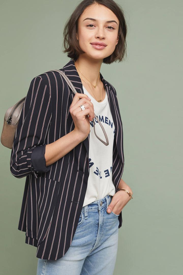 Bb Dakota Americana Striped Blazer