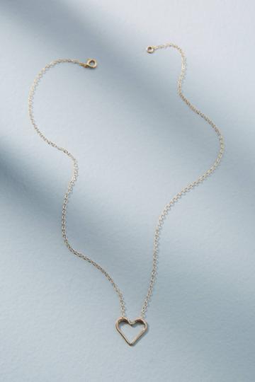 Hello Adorn Sweetheart Hammered Pendant Necklace