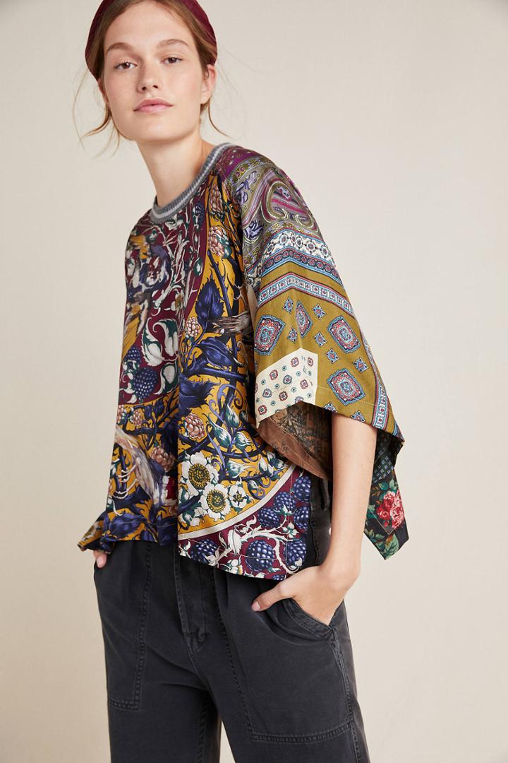 Burning Torch Bastille Silk Blouse