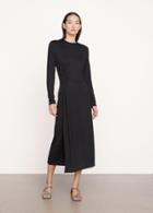 Vince Side Twist Long Sleeve Dress