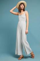 Steele Smocked And Striped Jumpsuit