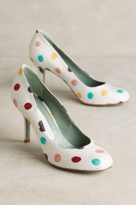 Paola D'arcano Dotted Pumps White Polka Dot