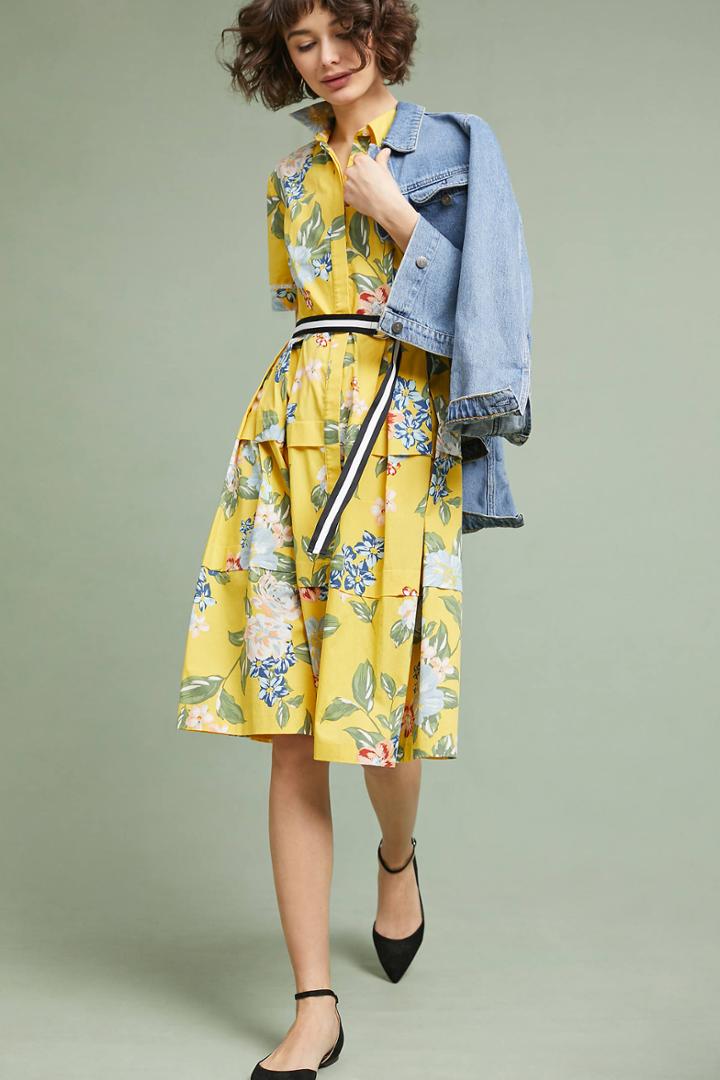 Donna Morgan Sporty Floral Shirtdress