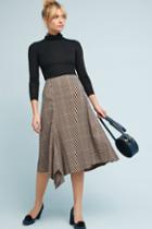 Plenty By Tracy Reese Plaid Asymmetrical Midi Skirt