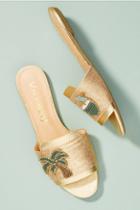 Vicenza Metallic Palm Slide Sandals