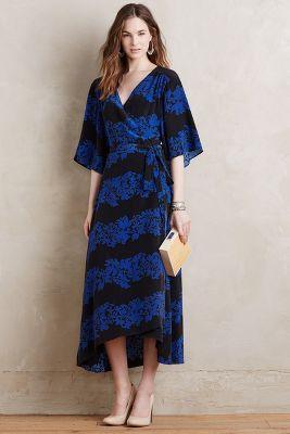 Burning Torch Circe Silk Wrap Dress