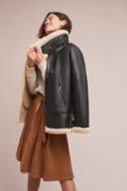 Korirl Aviator Faux Leather Coat