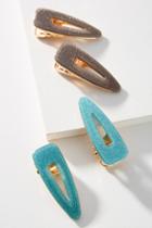 Anthropologie Mila Glitter Hair Clip Set