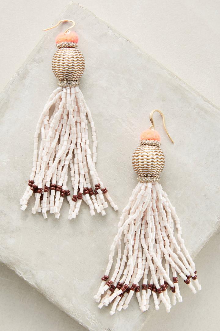 Anthropologie Vacation Tassel Drop Earrings