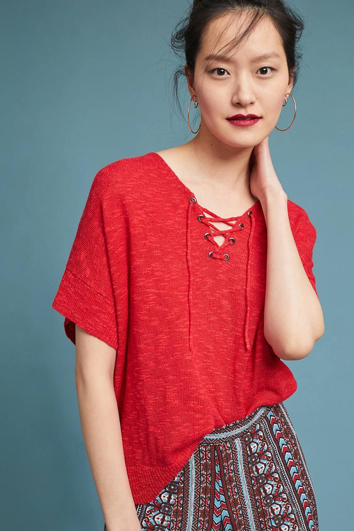 Moth Erica Lace-up Top